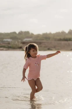 Koszulka do kąpieli z falbankami Seahorse Pink