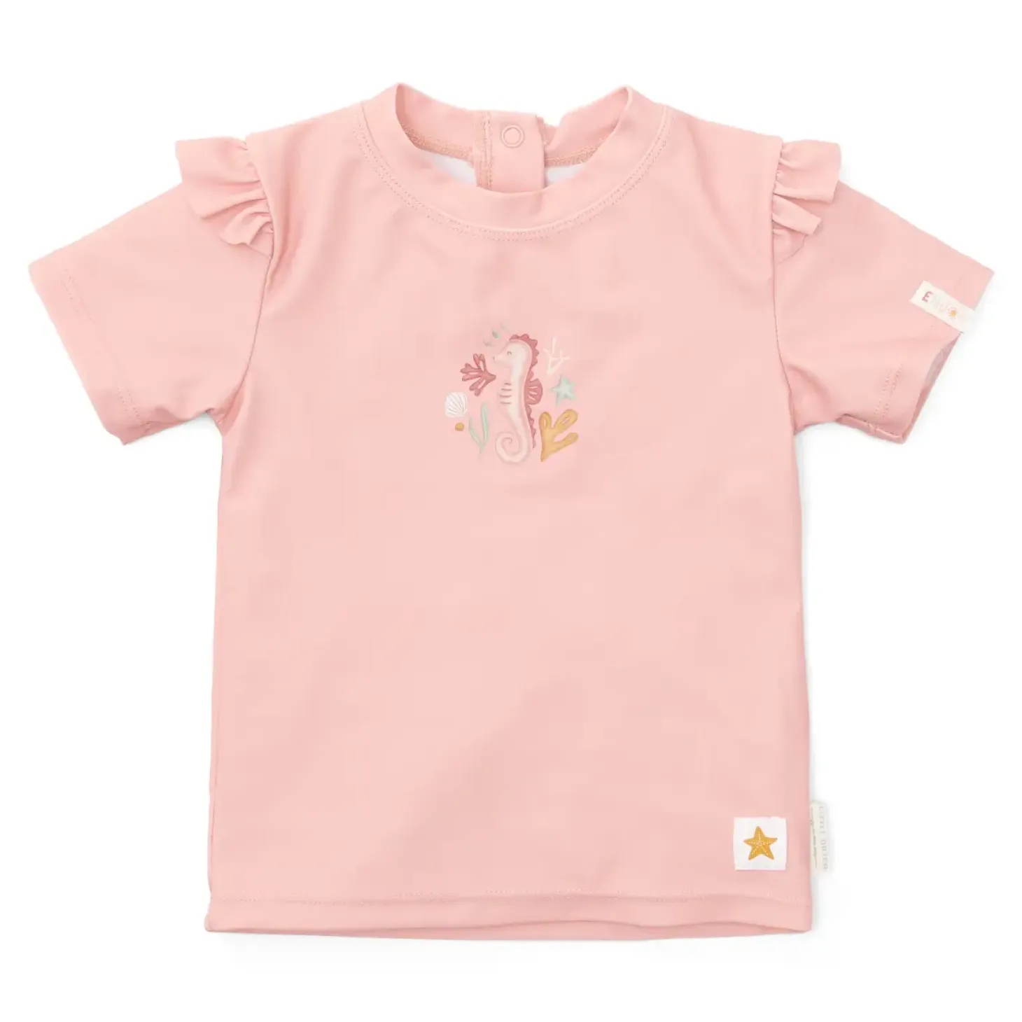 Koszulka do kąpieli z falbankami Seahorse Pink