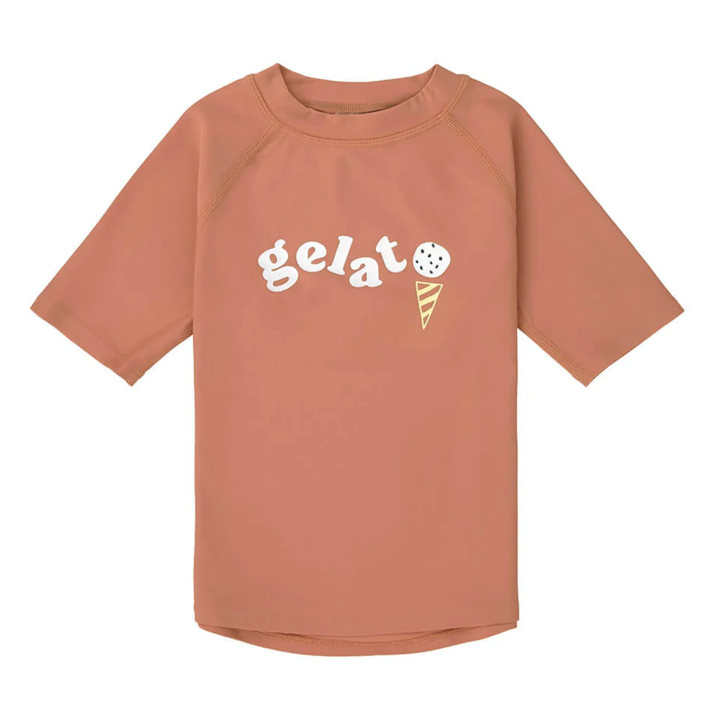 Koszulka do pływania z krótkim rękawem przeciwsłoneczna UV60 Splash & Fun - Clay
