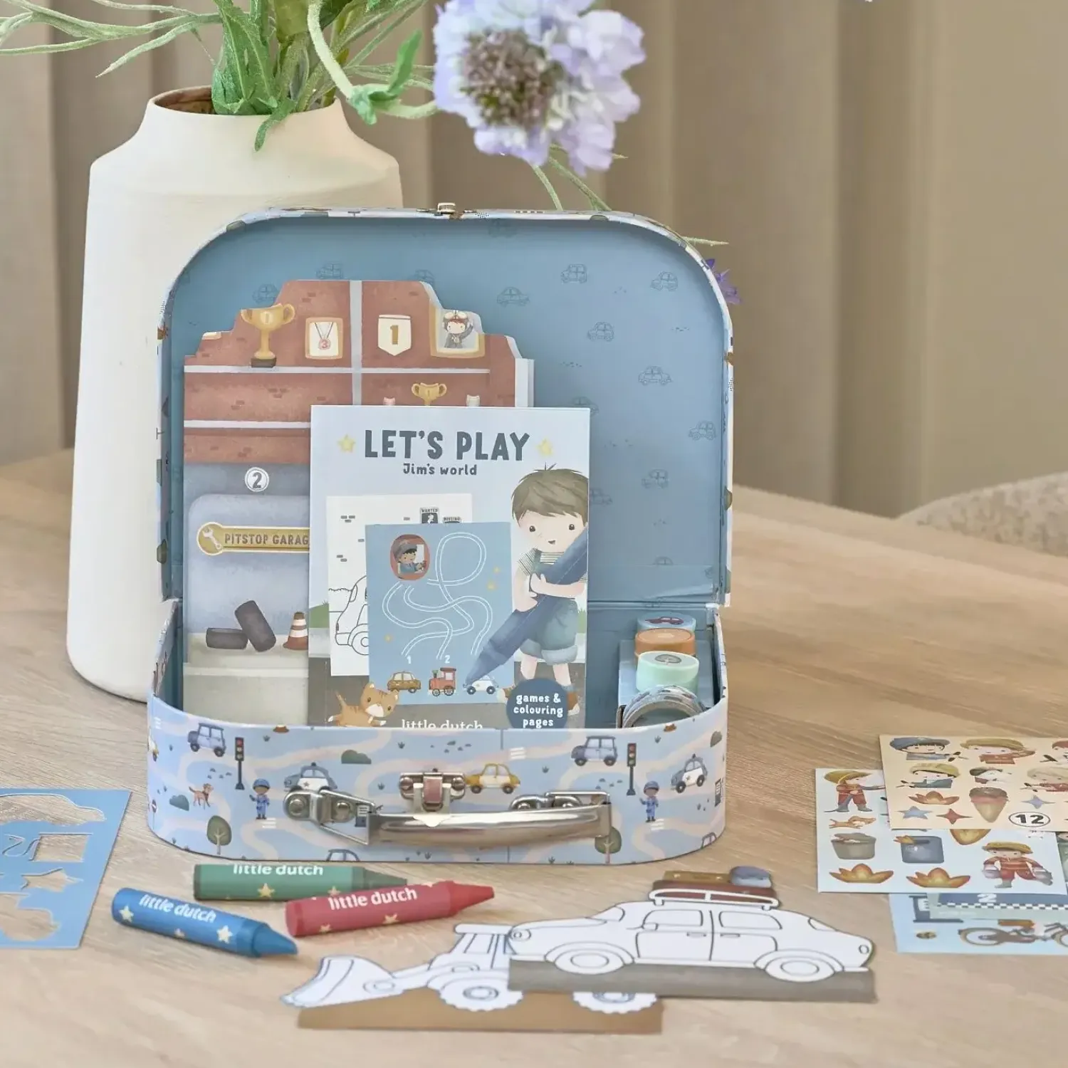 Idealne W Podróży|6 Lat+ | Little Dutch Kreatywna walizka Jim & Friends