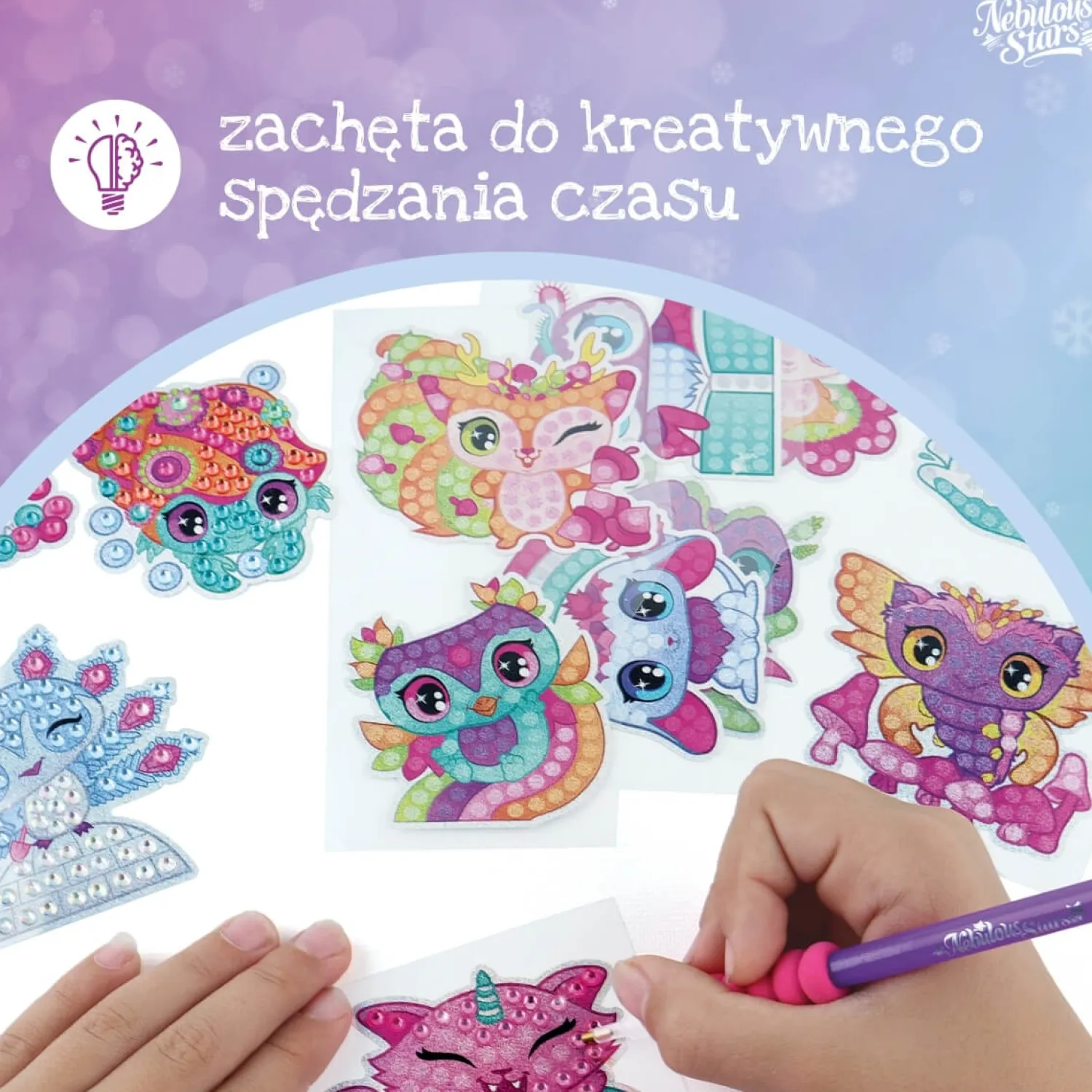 7 Lat+|8 Lat+ | Nebulous Stars Kreatywne naklejki do ozdabiania z kryształkami 7+