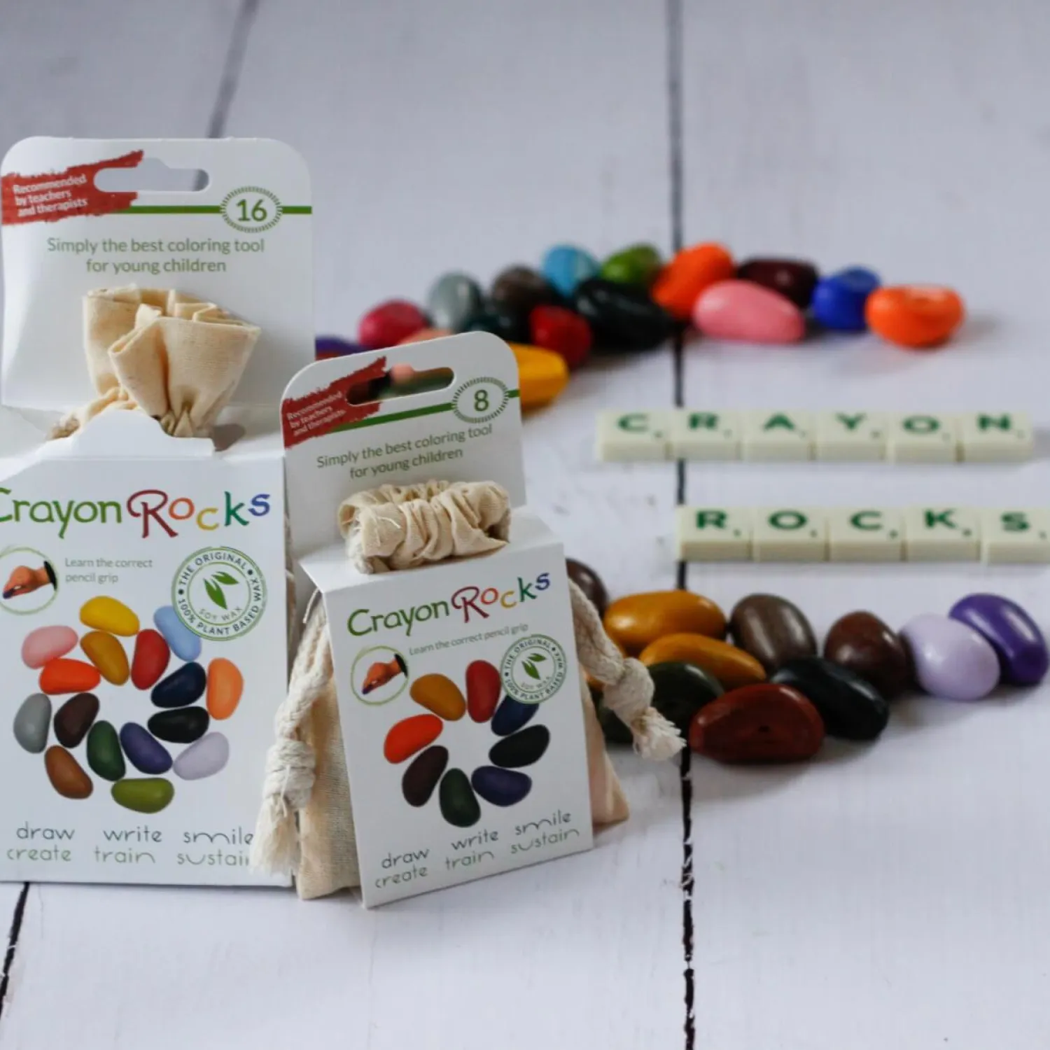 Artykuły Plastyczne | Crayon Rocks Kredki w bawełnianym woreczku - 8 kolorów