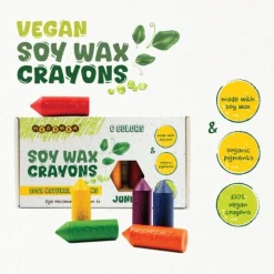 12M+|3 Lata + | Medenka Kredki WAX JUNIOR z wosku sojowego, 100% naturalne