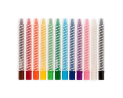8 Lat+|7 Lat+ | Ooly Kredki olejne wykręcane pastele 12 szt. Twisty Stix