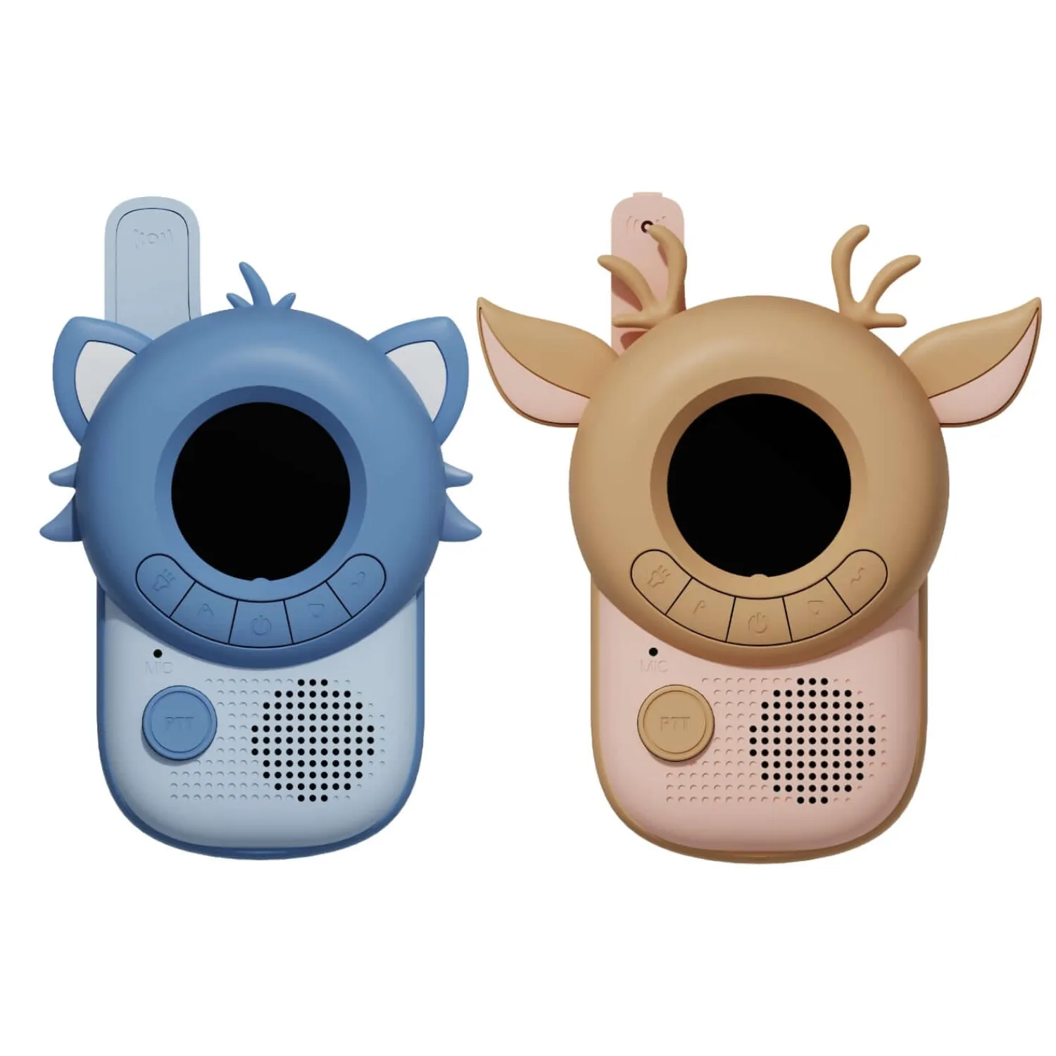 Idealne W Podróży|6 Lat+ | The Zoofamily Krótkofalówki dla dzieci Zoo Walkie Talkie - Raccoon, Deer