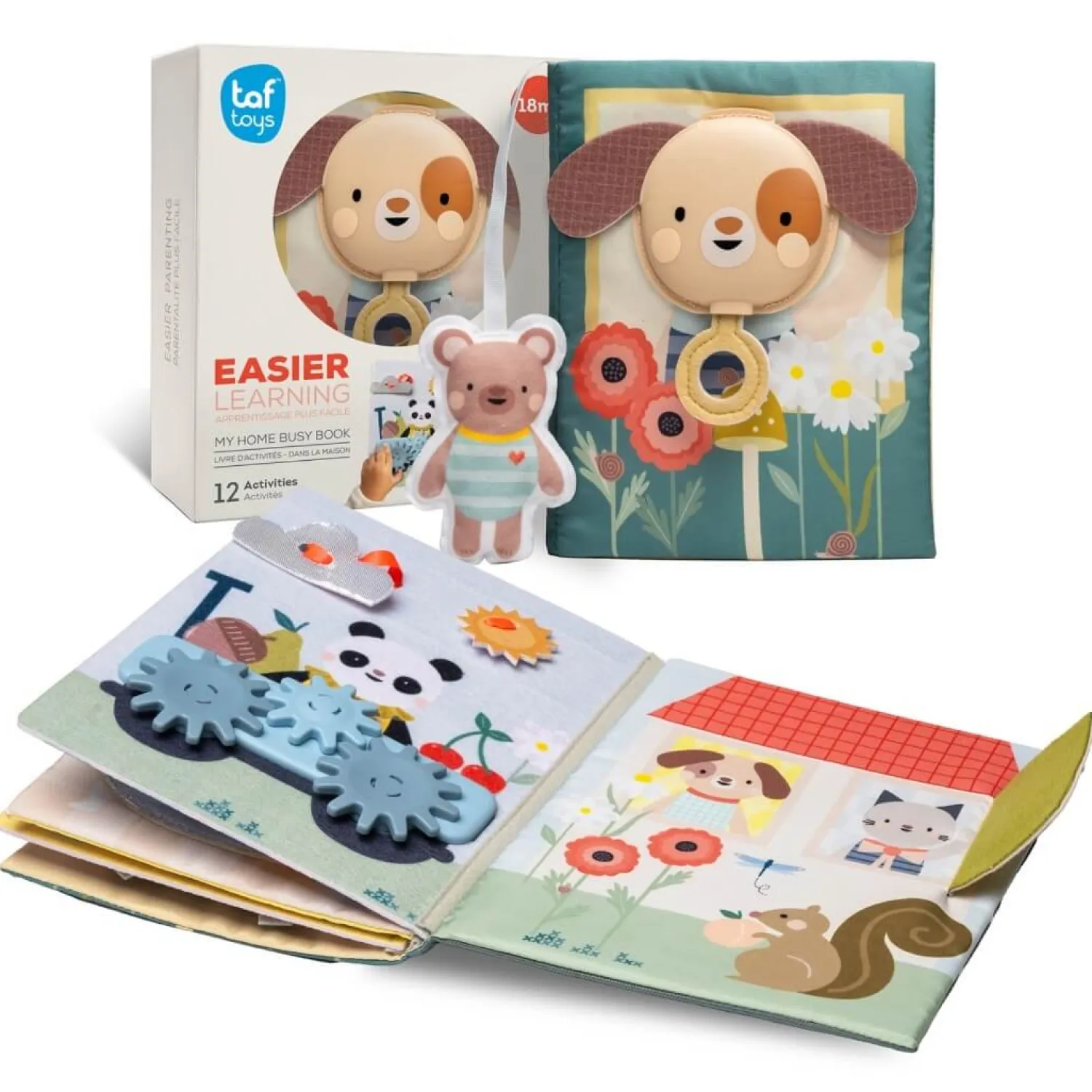 Idealne W Podróży|2 Lata + | Taf Toys Książeczka manipulacyjna Mój Dzień w Domu