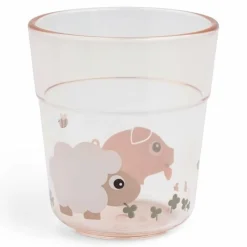 Naczynia Dla Dzieci | Done by Deer Kubek dla dziecka Glass L 220ml Tiny Farm Powder