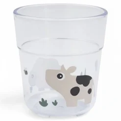 Naczynia Dla Dzieci | Done by Deer Kubek dla dziecka Glass L 220ml Tiny Farm Sand