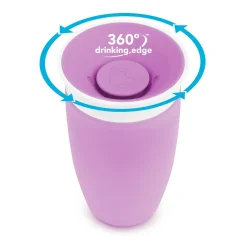 Naczynia Dla Dzieci | Munchkin Kubek Miracle 360°, 296ml - fioletowy