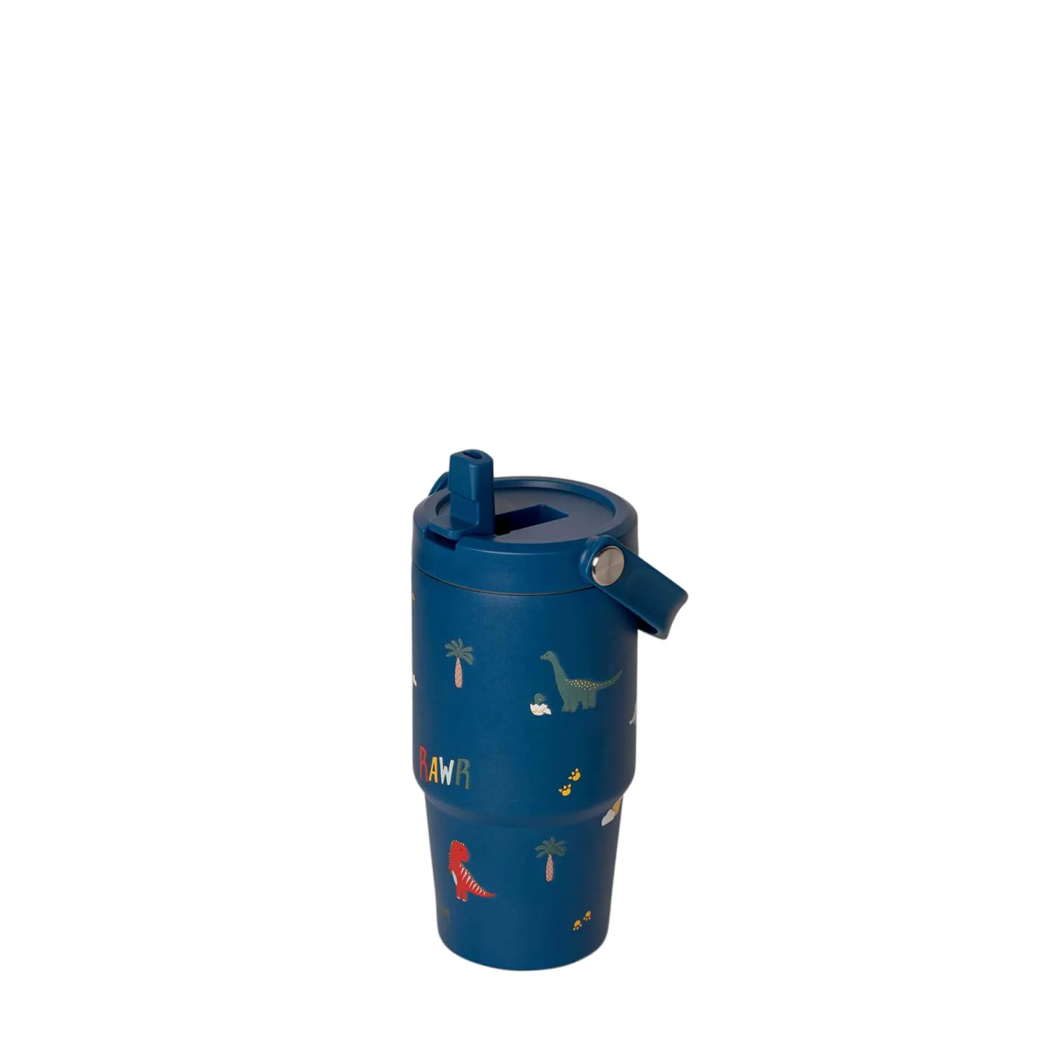 Bidony I Butelki|Bidony I Butelki | Citron Kubek termiczny z uchwytem 600ml - Blue Dino