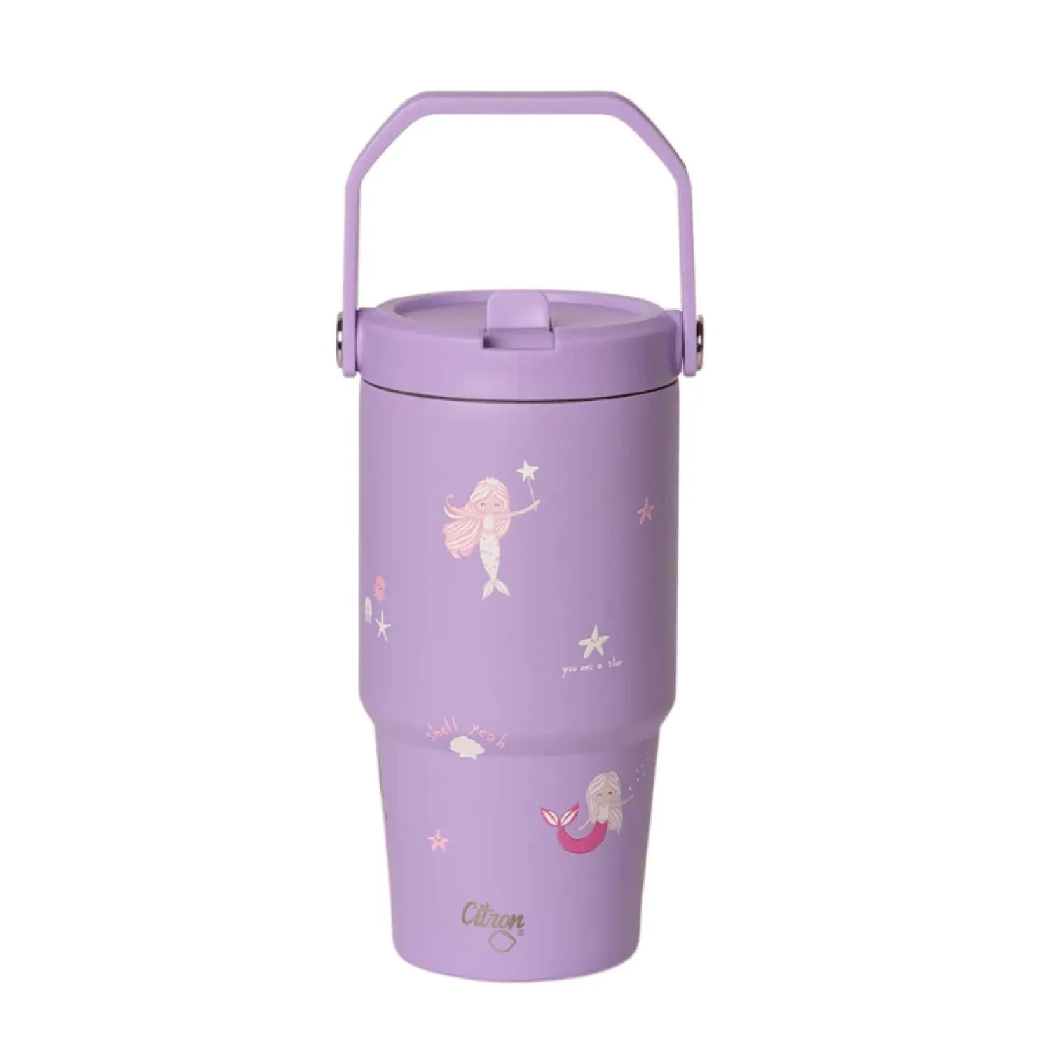 Bidony I Butelki|Bidony I Butelki | Citron Kubek termiczny z uchwytem 600ml - Mermaid