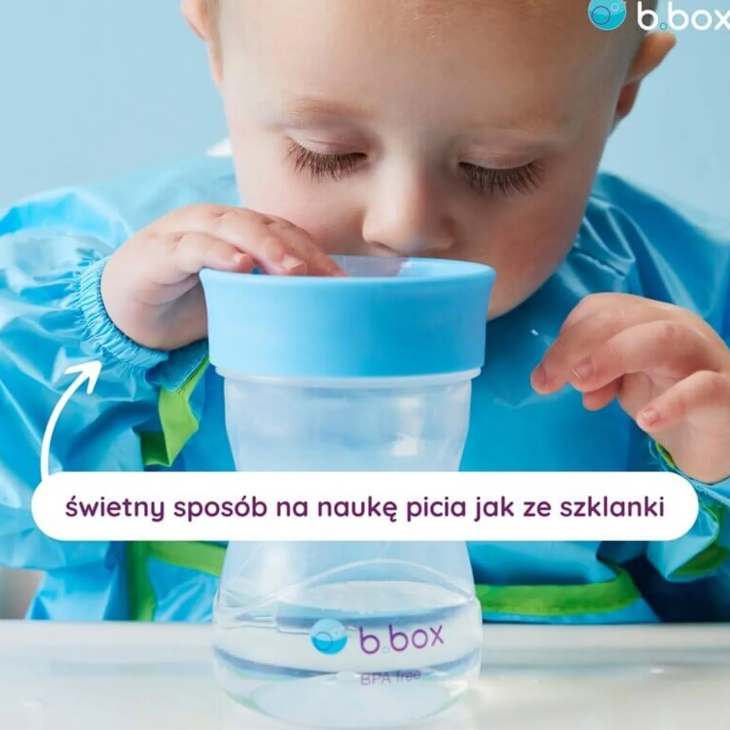Bidony I Butelki | b.box Kubek treningowy 240ml, Szałwiowy