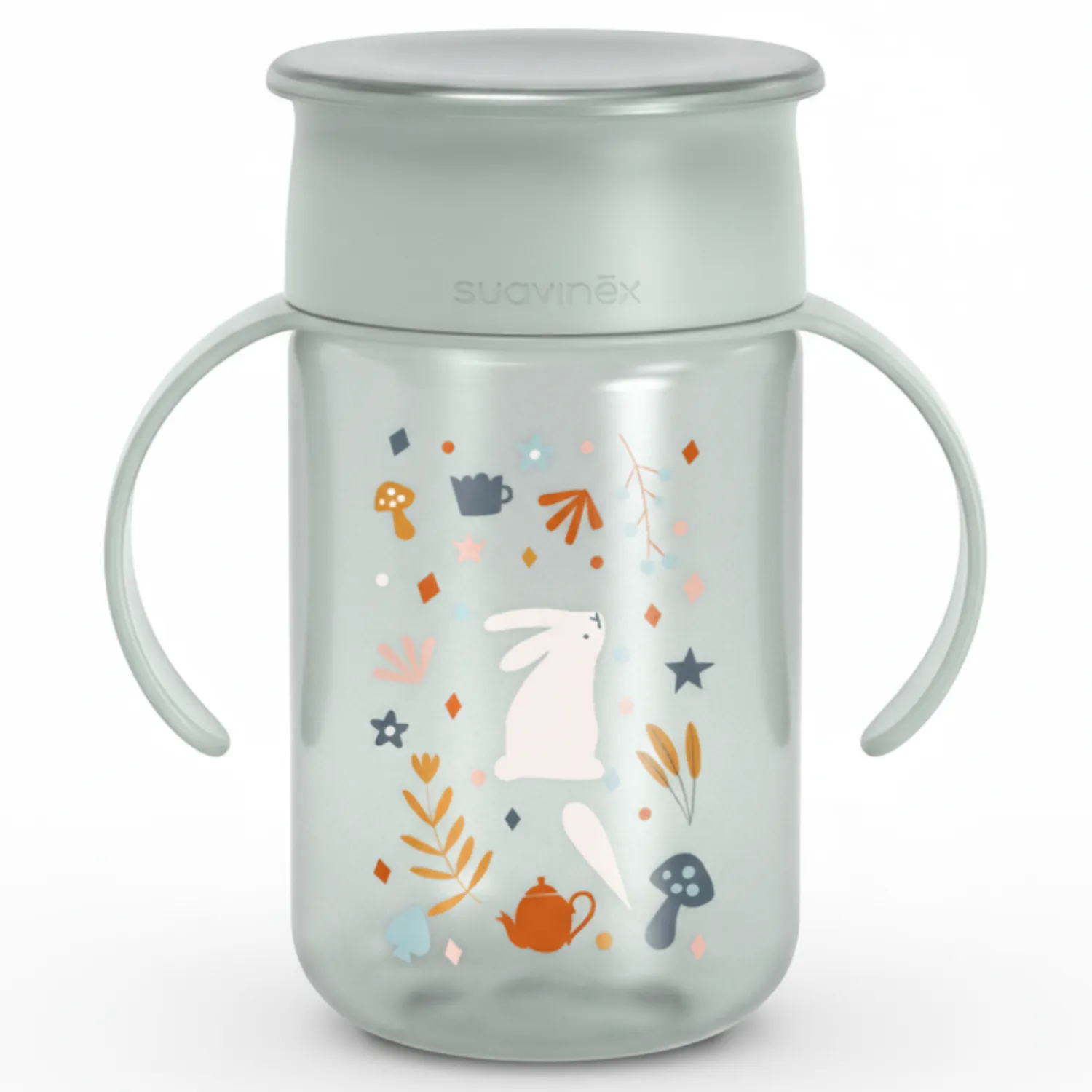 Naczynia Dla Dzieci | Suavinex Kubek treningowy 360° Wonderland 340 ml - miętowy