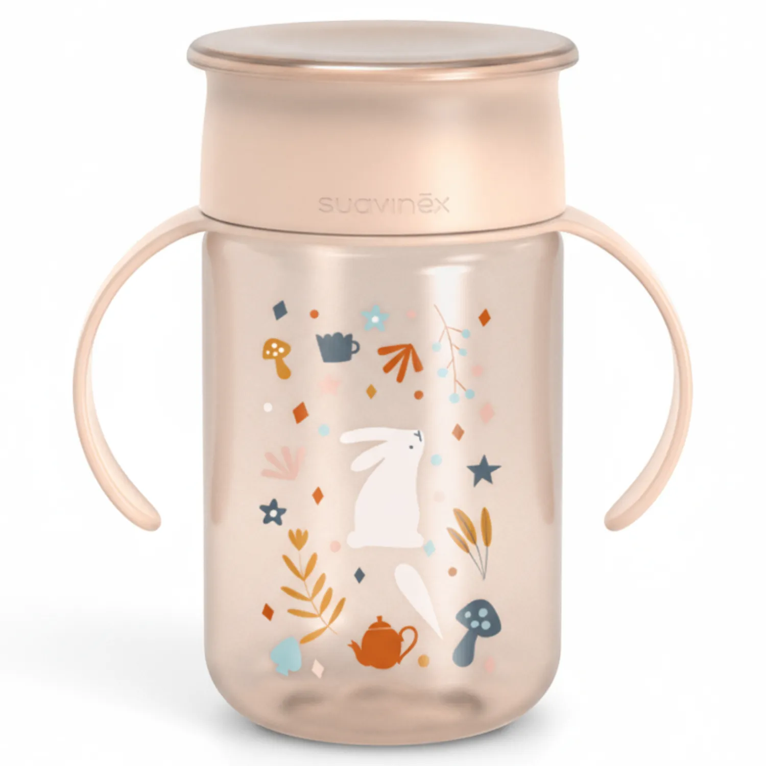 Naczynia Dla Dzieci | Suavinex Kubek treningowy 360° Wonderland 340 ml - różowy