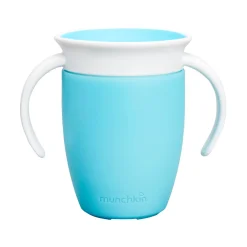 Kubek treningowy z uchwytami Miracle 360°, 207ml - niebieski