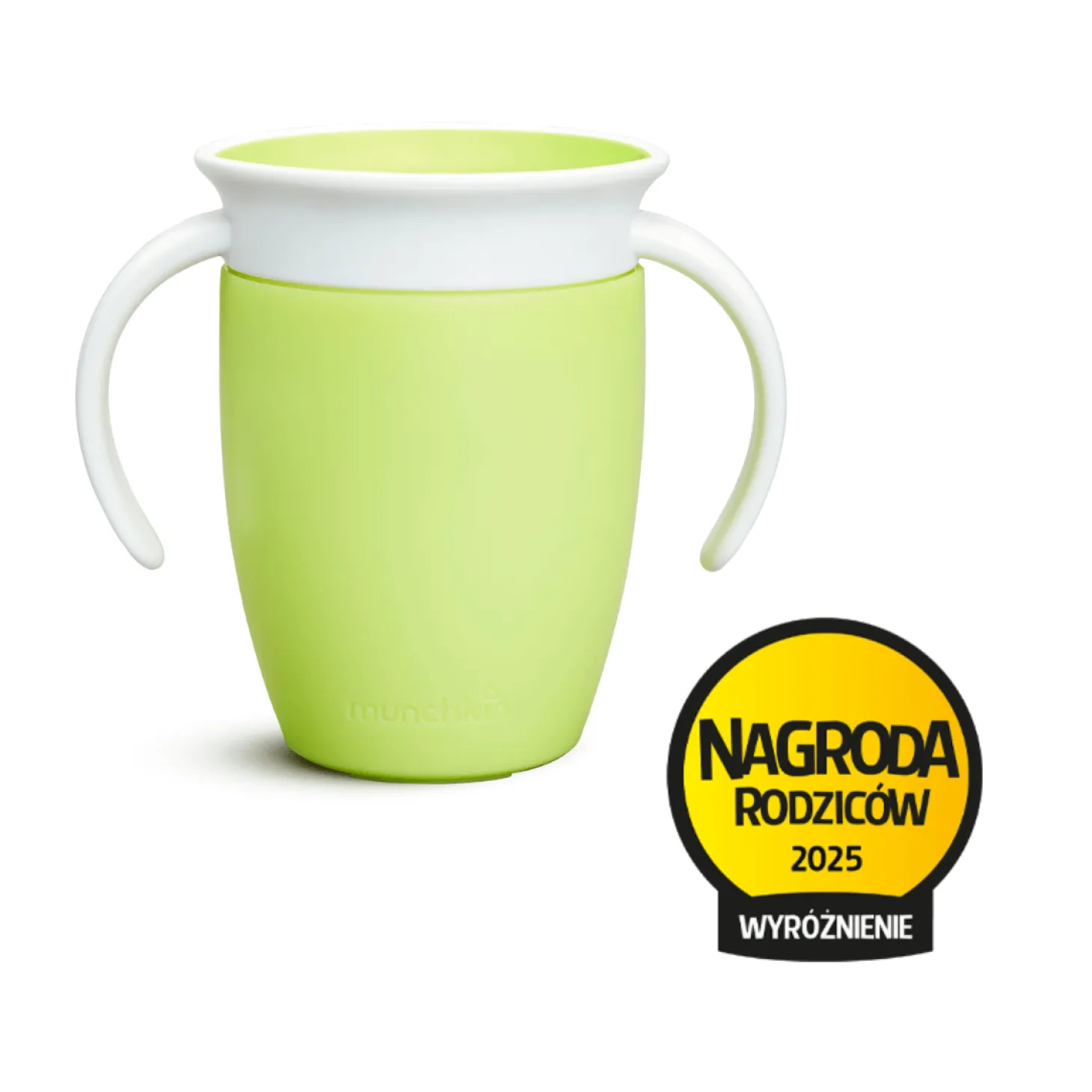 Kubek treningowy z uchwytami Miracle 360°, 207ml - zielony