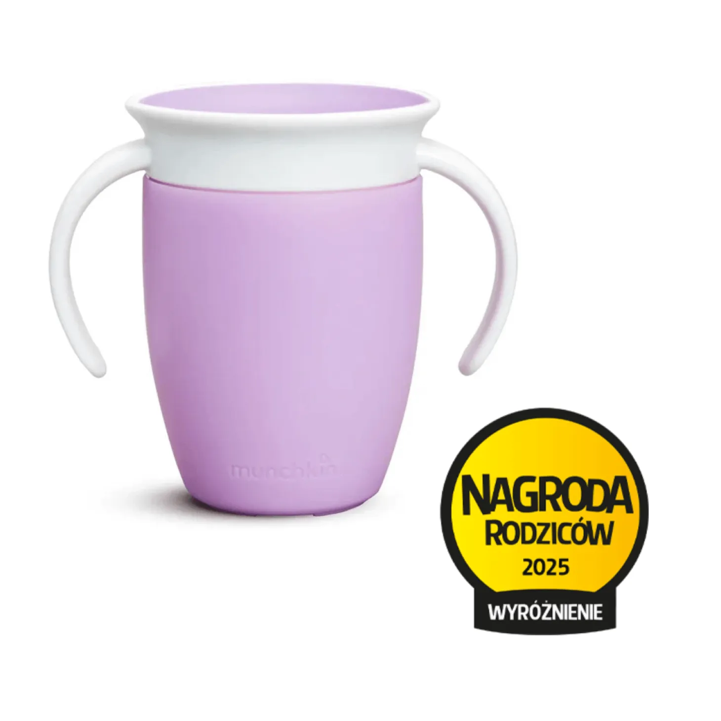 Kubek treningowy z uchwytami Miracle 360°, 207ml - fioletowy