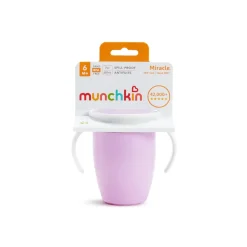 Kubek treningowy z uchwytami Miracle 360°, 207ml - fioletowy