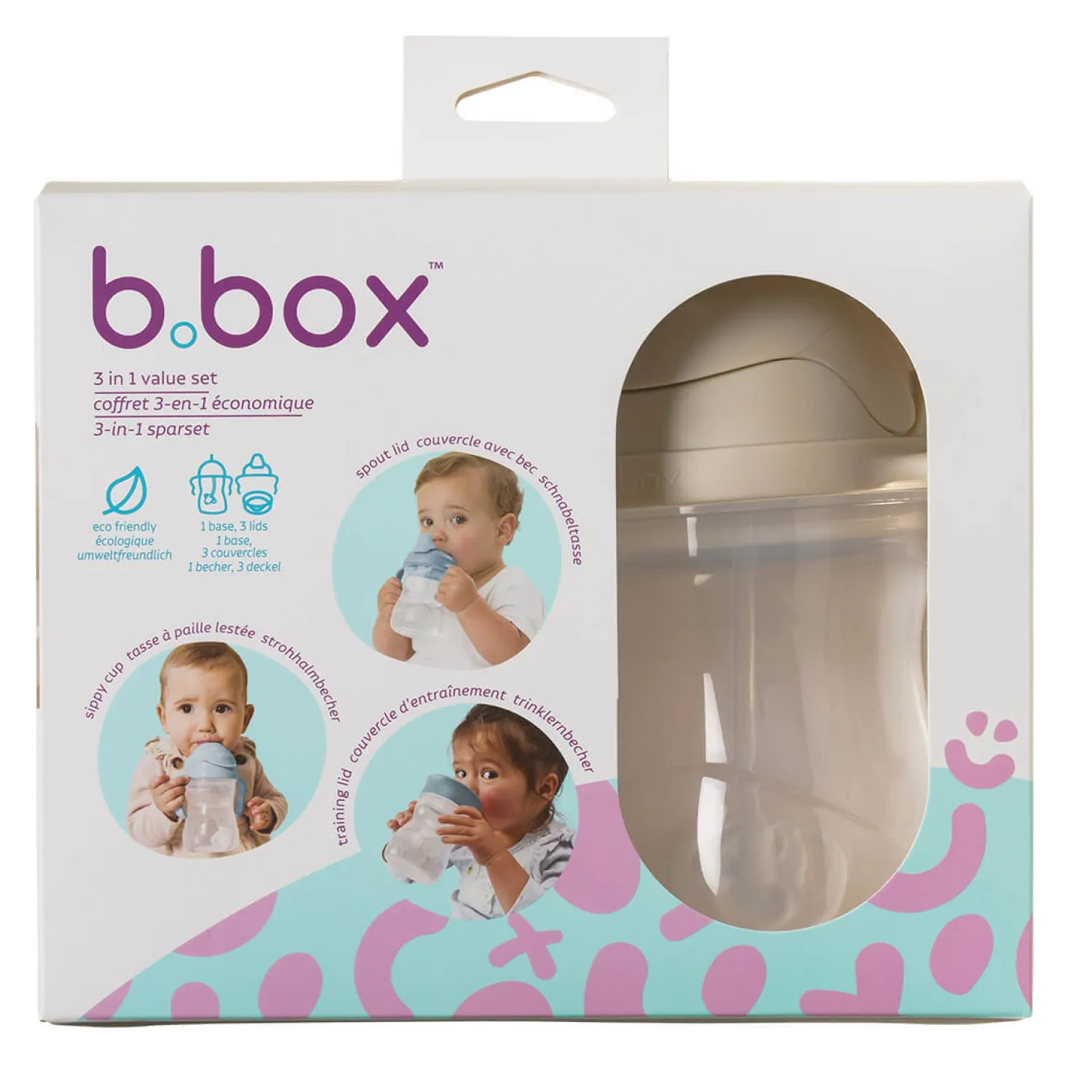 Bidony I Butelki|Bidony I Butelki | b.box Kubek 3w1 240ml, latte