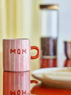 Naczynia Dla Dzieci | Bloomingville Mini Kubek z kamionki Cherish MOM - Rose