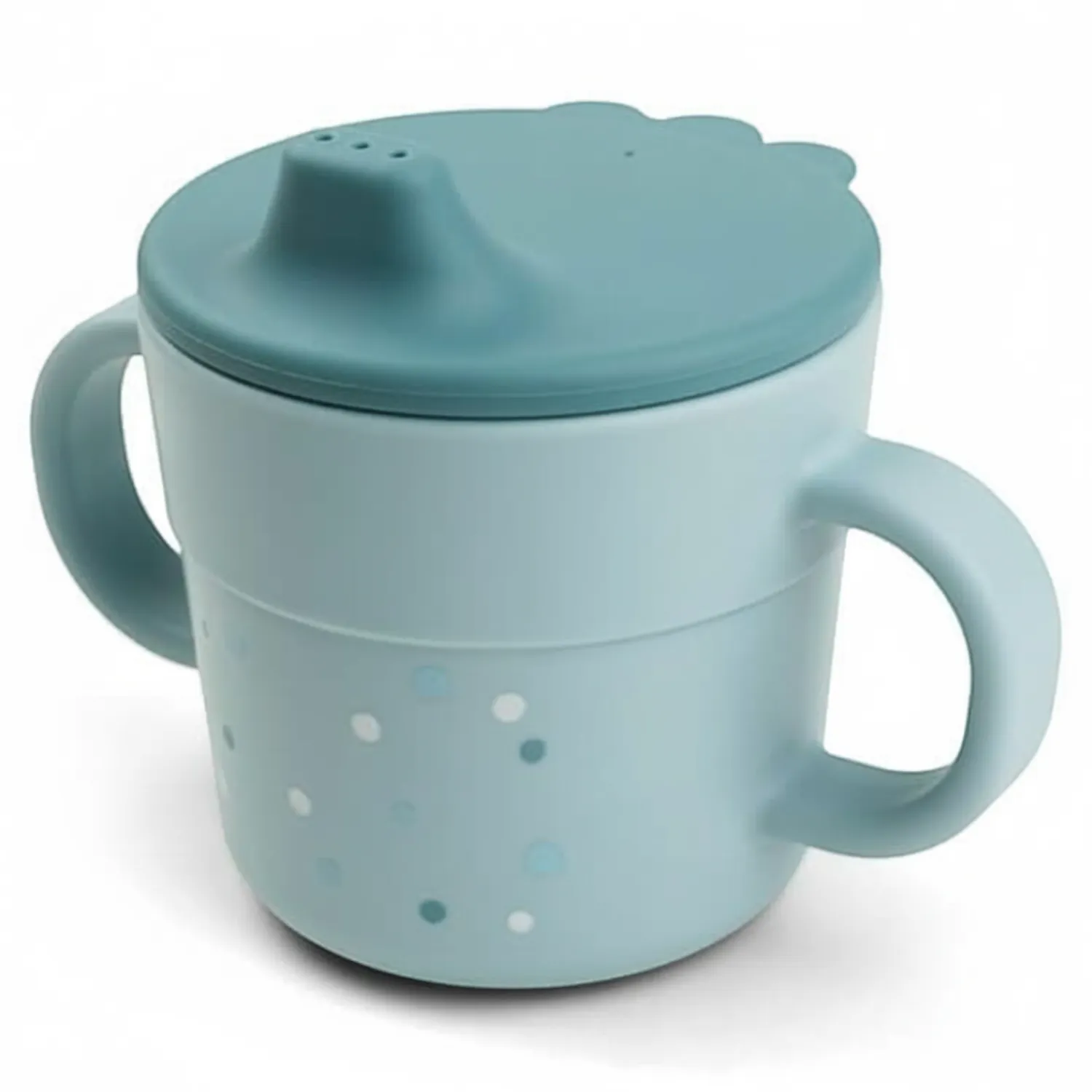 Naczynia Dla Dzieci | Done by Deer Kubek z ustnikiem Foodie Happy Dots Blue