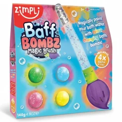 Kule do kąpieli z pędzlem Baff Bombz Magic Brush, 4 szt.