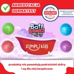 Kule do kąpieli z pędzlem Baff Bombz Magic Brush, 4 szt.