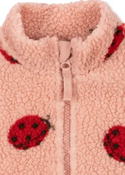 Ubranka Dziecięce | Konges slojd Kurtka pluszowa Jody - ladybug pink