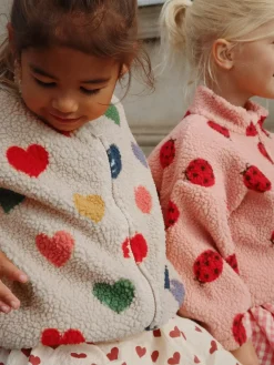 Ubranka Dziecięce | Konges slojd Kurtka pluszowa Jody - ladybug pink