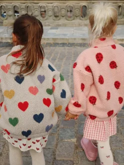 Ubranka Dziecięce | Konges slojd Kurtka pluszowa Jody - ladybug pink