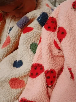 Ubranka Dziecięce | Konges slojd Kurtka pluszowa Jody - ladybug pink
