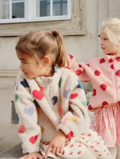 Ubranka Dziecięce | Konges slojd Kurtka pluszowa Jody - ladybug pink