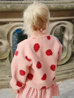 Ubranka Dziecięce | Konges slojd Kurtka pluszowa Jody - ladybug pink