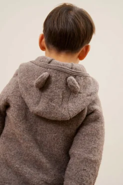 Ubranka Dziecięce | HUTTEliHUT Kurtka 100% wełny merino - Brown Melange