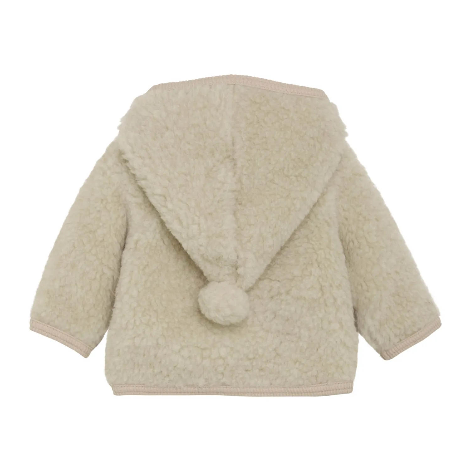 Ubranka Dziecięce | HUTTEliHUT Kurtka 100% wełny merino Pixie Teddy - Cement