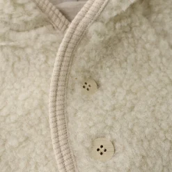 Ubranka Dziecięce | HUTTEliHUT Kurtka 100% wełny merino Pixie Teddy - Cement
