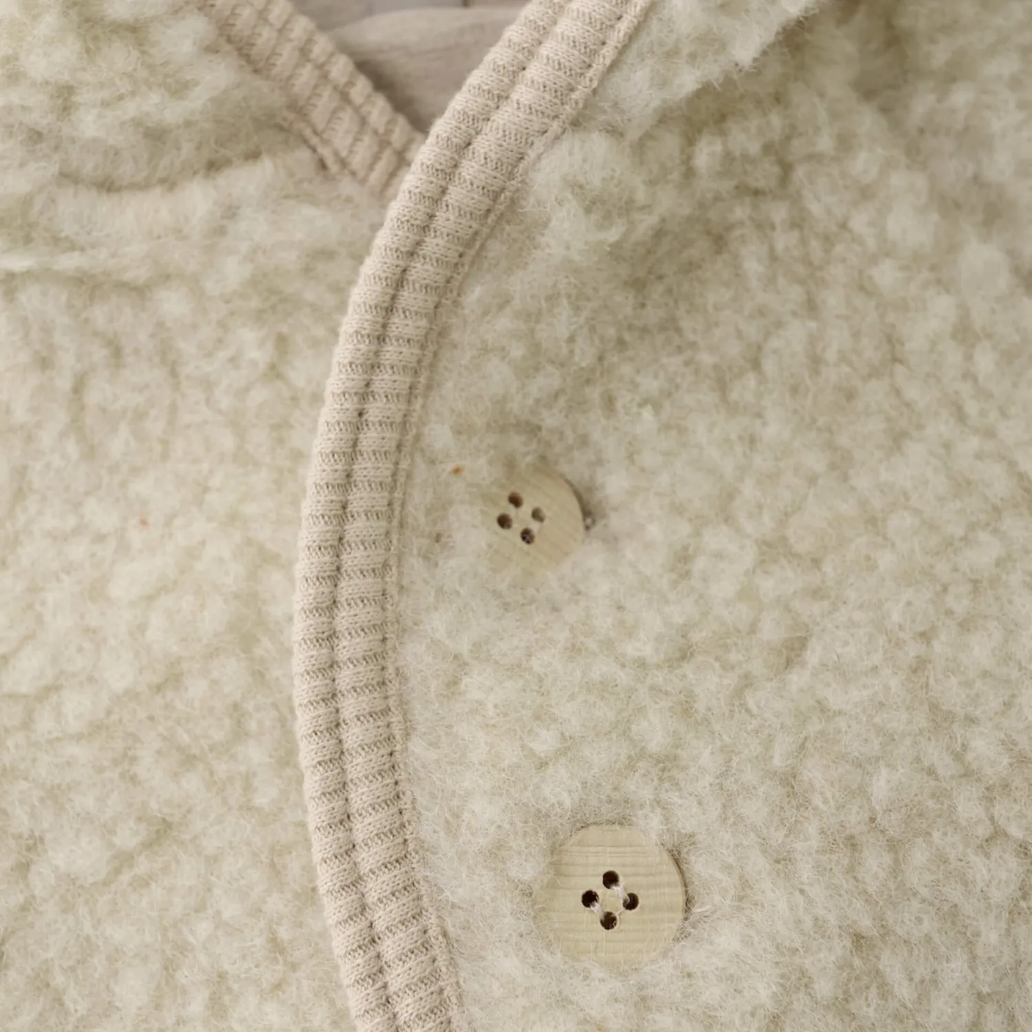 Ubranka Dziecięce | HUTTEliHUT Kurtka 100% wełny merino Pixie Teddy - Cement