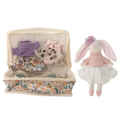 Idealne W Podróży|2 Lata + | Bloomingville Mini Laleczka Milly w torebce z zestawem ubranek - Brown