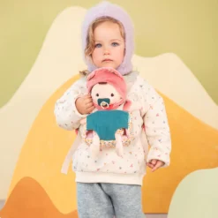 2 Lata +|3 Lata + | Lilliputiens Lalka dzidziuś w nosidełku i z czapeczką Jeanne 18 m+