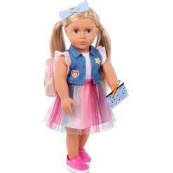 7 Lat+|8 Lat+ | OurGeneration Lalka EVIE 46cm - uczennica z tornistrem i akcesoriami szkolnymi