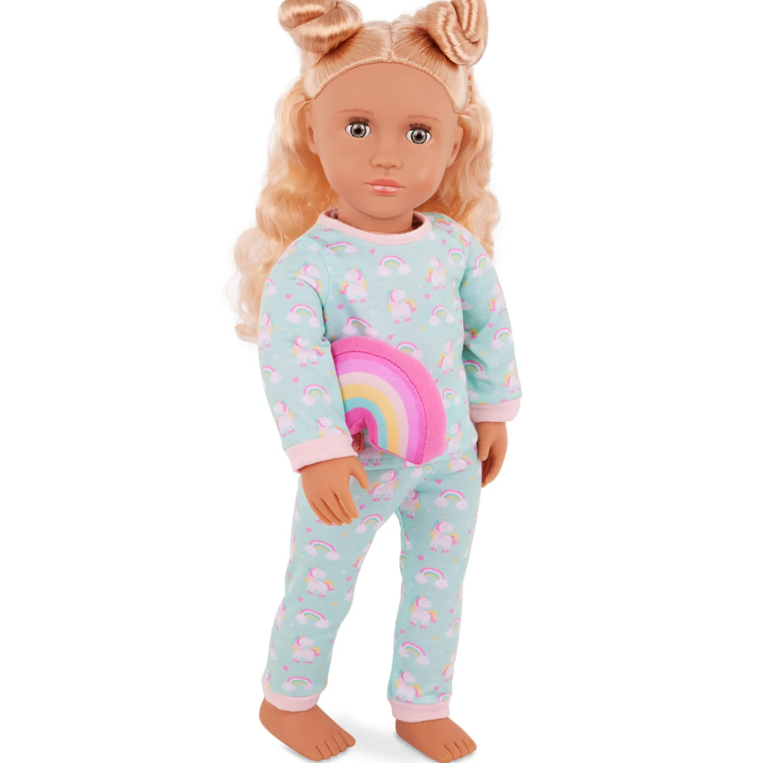 7 Lat+|8 Lat+ | OurGeneration Lalka GILLIAN 46cm - z koczkami i piżamką w komplecie