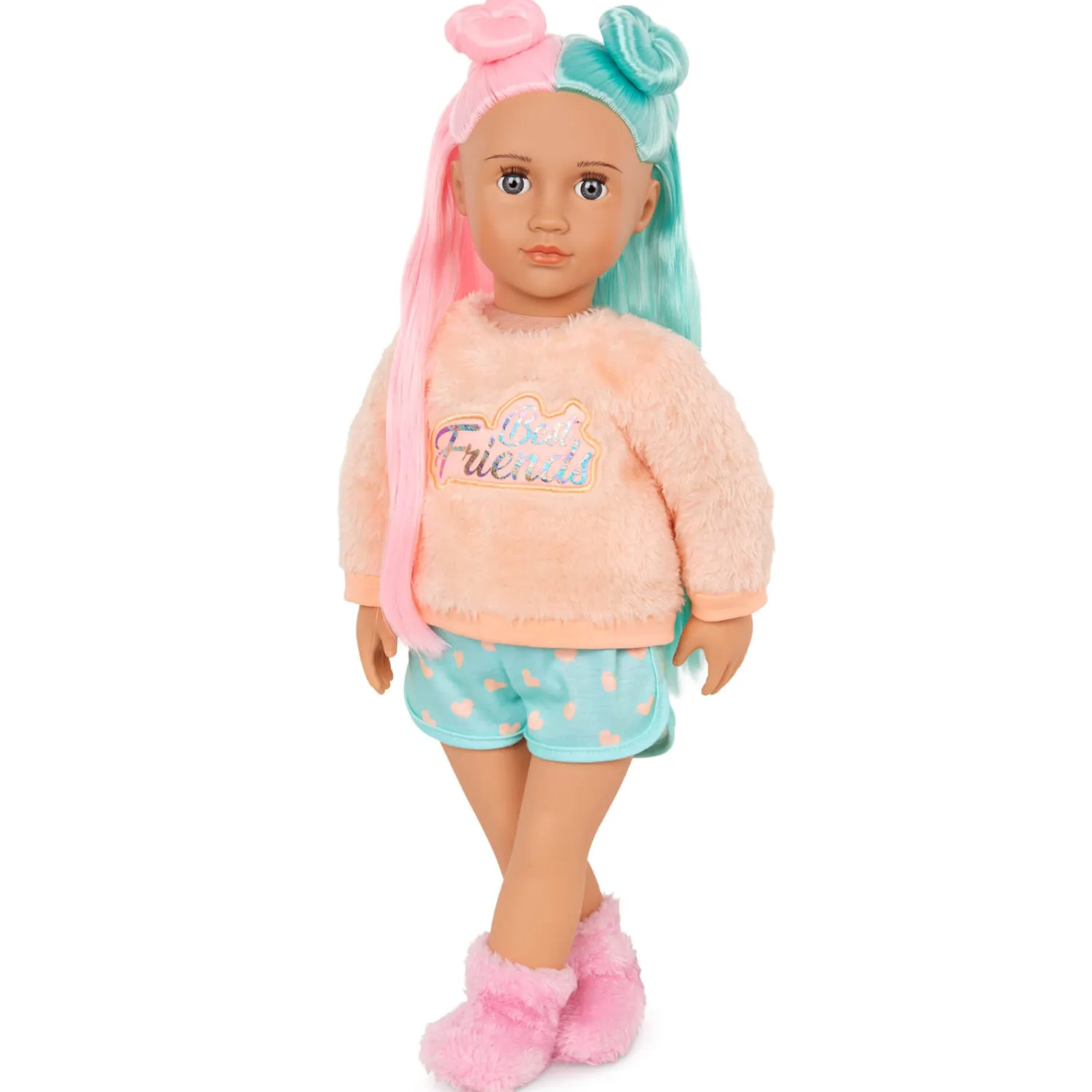 6 Lat+|3 Lata + | OurGeneration Lalka LUMI 46cm - Dwukolorowe proste włosy