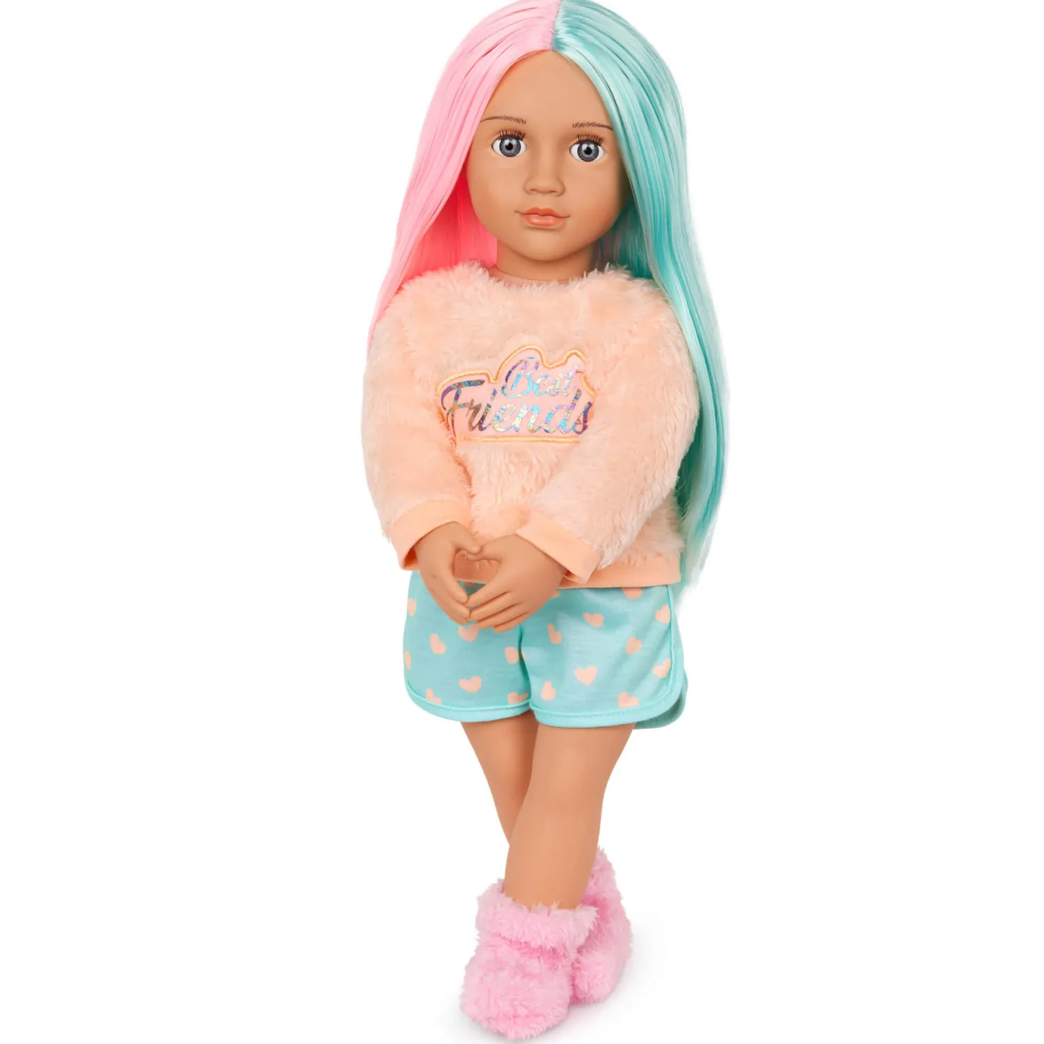 6 Lat+|3 Lata + | OurGeneration Lalka LUMI 46cm - Dwukolorowe proste włosy