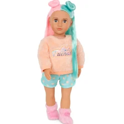6 Lat+|3 Lata + | OurGeneration Lalka LUMI 46cm - Dwukolorowe proste włosy