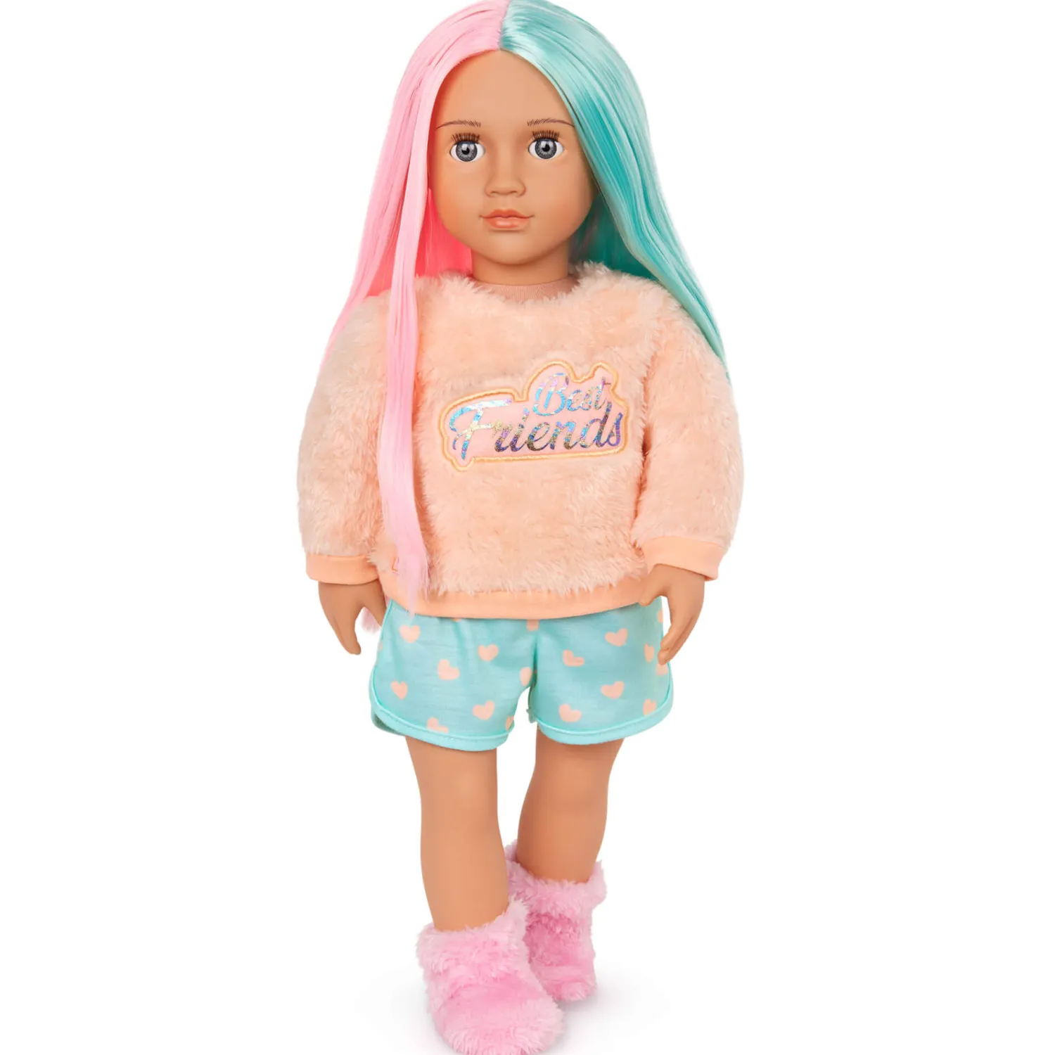 6 Lat+|3 Lata + | OurGeneration Lalka LUMI 46cm - Dwukolorowe proste włosy