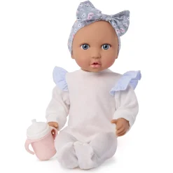 6 Lat+|3 Lata + | LullaBaby Lalka niemowlę w sukience i opasce, z dodatkowymi śpioszkami i kubkiem niekapkiem