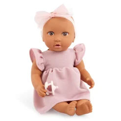 6 Lat+|3 Lata + | LullaBaby Lalka niemowlę ze smoczkiem, w sukience i opasce, wersja różowa