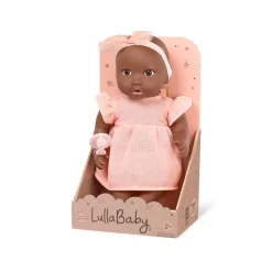 6 Lat+|3 Lata + | LullaBaby Lalka niemowlę ze smoczkiem, w sukience i opasce, wersja brzoskwiniowa