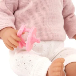 6 Lat+|3 Lata + | LullaBaby Lalka niemowlę z włosami i smoczkiem, w dwuczęściowym ubranku - blondynka