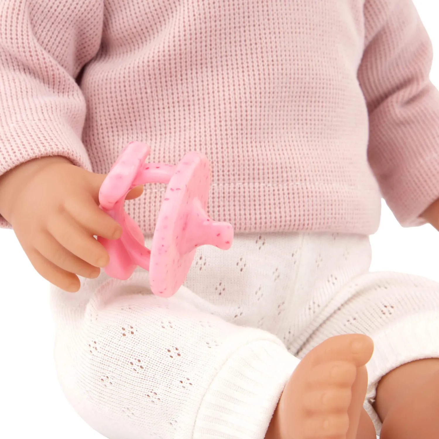 6 Lat+|3 Lata + | LullaBaby Lalka niemowlę z włosami i smoczkiem, w dwuczęściowym ubranku - blondynka